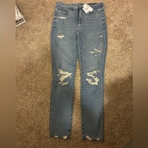 AE high rise legging Distressed Blue Jeans